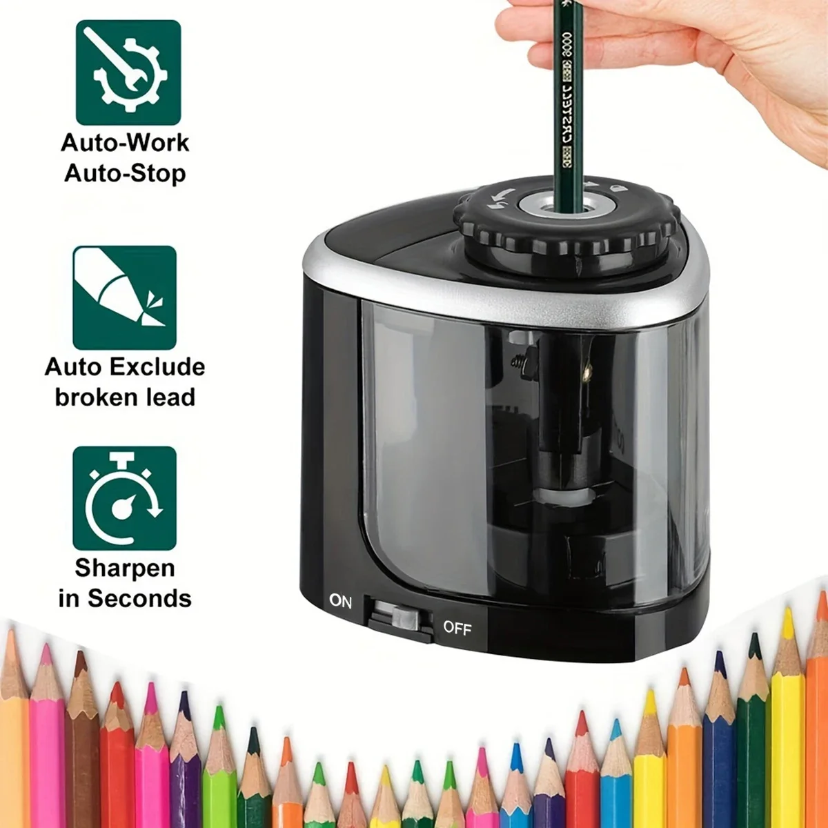 Electric Pencil Sharpener Usb - Электрическая точилка в сборе, настольная автоматическая