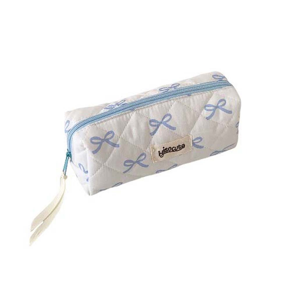 Aesthetic Large Pencil Case Pouch - Пенал с бантом для канцелярии, настольный