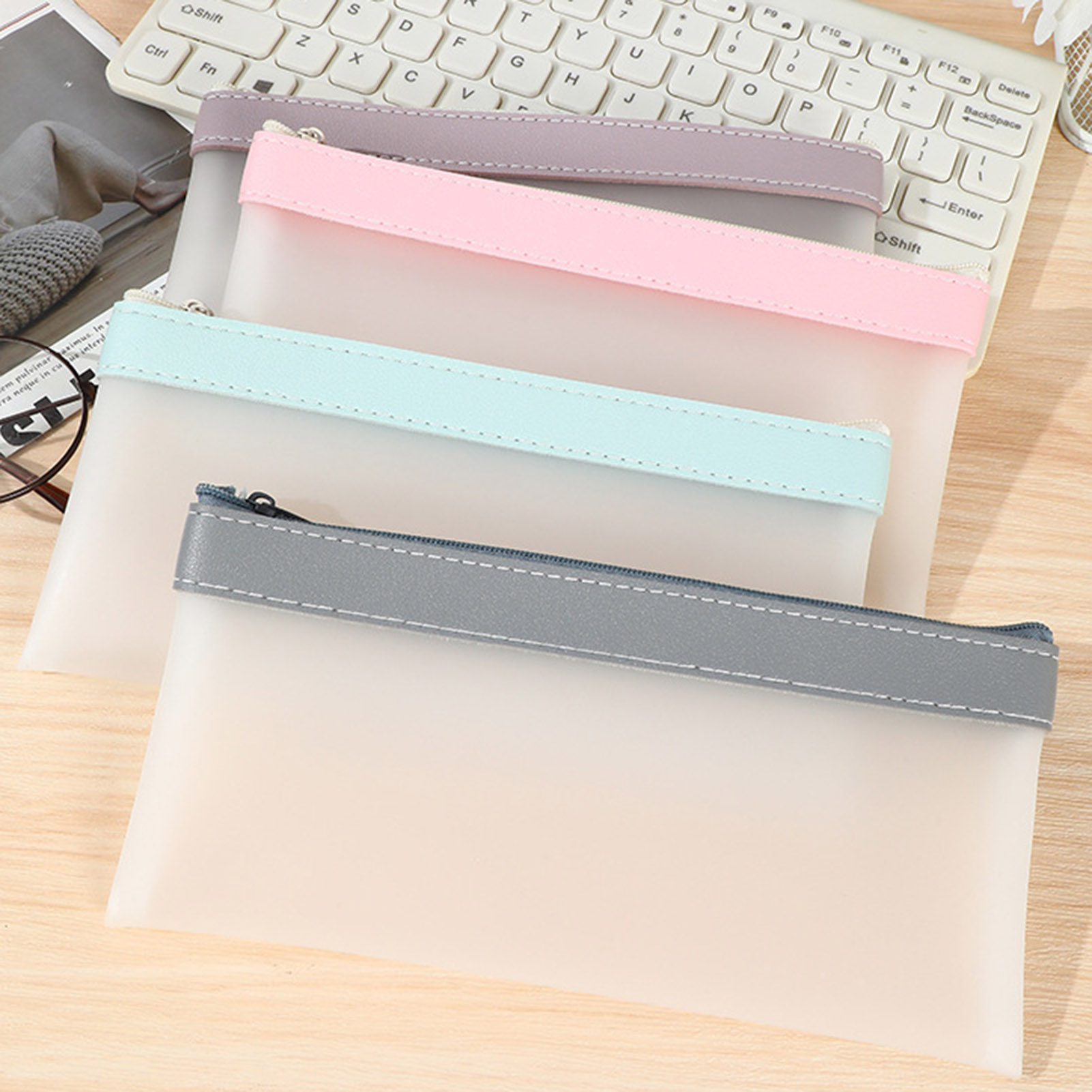 Прозрачный матовый Футляр для  – обзор и цена Aesthetic Large Pencil Case Pouch