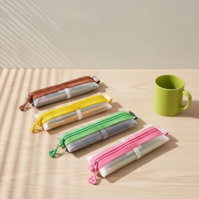 Прозрачный сетчатый пенал с дв – обзор и цена Clear Mesh Pencil Pouch For Exam